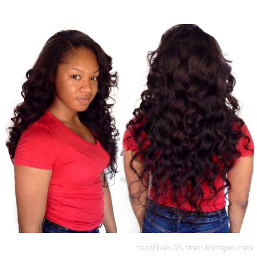 10A SPARK Brazilian Weaving Remy Human Hair Bundles for Women Raw Virgin Hair Extension Weft Natural Black Bouncy Curly FUMI